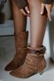 Button Pointed Toe Kitten Heel Women's Boots Bootie - 2