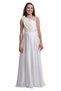 Mojo Girl One Shoulder Flower Satin Evening Dress 5714 Cream
