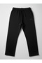 3 Thread Thick Straight Leg Sweatpants / Track Pants - Black