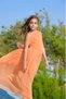 Girl's One Shoulder Chiffon Evening Dress 5478 Orange