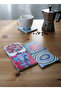 Natural Stone Coasters Set of 4 10X10X1 cm Evil Eye Blessing Tree Pomegranate Elephant Themed - 4
