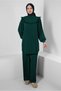 Ruffle Detailed Balloon Sleeve Trousers Suit 43861 - 2