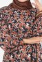 PATTERNED BELLY CREPE DRESS 20380 - 4