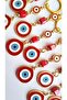 Gift Big Evil Eye Beaded Red Lucky Keychain - 10.5 cm - 2