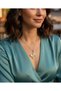 Women's Gray Stone Butterfly Necklace Stainless Steel