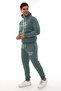 Petrol Men's Fleece-Lined Tracksuit Set with Elasticated Legs and Pockets K Hooded Compact Set with Embroidery Detail - 3