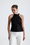 Halter Neck Sequin Blouse