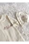 Muslin Embroidered Jumpsuit Bonnet Beret - 3