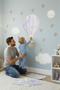Sky Journey With Bunny Baby And Kids Room PVC Wall Sticker - 3