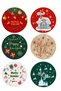 6 Large Size -7.8 cm Christmas Themed Labels, Adhesive Stickers, Gift Wrapping Labels