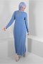 STONE EMBROIDERED STRAIGHT CUT DRESS 43520 - 2