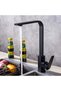 Black Kitchen Faucet Square Matte Kitchen Tap Sink Tap