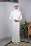 One-Piece Children's Prayer Dress with Practical Headscarf, Ages 8-12 - Cream - 2