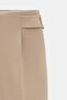 Mink Pleated Carrot Cut Belt Detailed Trousers - 2