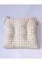 Gold Pofidik Gingham Chair Cushion 38X38 Beige - 3