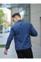 Men's Trendy Polo-Neck Slim-Fit Denim Jeans Blue Denim Jacket - 4