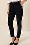 Waist Belt Side Pocket Skinny Leg Crepe Wide Size Pants - 3