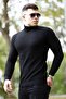 Men's Black Turtleneck Knitwear Sweater - 2