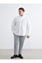 Southblue White Large Size Regular Fit Long Sleeve Dobby Men's Shirt - 2