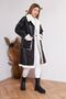 Women's Faux Fur Faux Leather Coat - 4