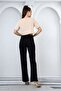 Women's High Waist Spanish Leg Stretchy Black Trousers - 4