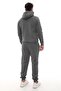 Men's Anthracite Hooded Kangaroo Pocket Fleece-Lined 3 Thread Winter Casual Tracksuit Set with Fleece Lining - 7