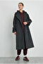 Long Double-Breasted Coat Anthracite - 2