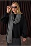 Plain Knitted Scarf Anthracite - 2