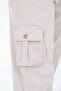 Women's Cargo Pocket High Waist Narrow Leg Gray Trousers - 2