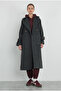 Long Double-Breasted Coat Anthracite