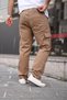Erkek Bol Paça Kargo Cep Basic Camel Baggy Pantolon - 4