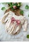 Gale Long Sleeve Lace Detailed Special Occasion Holiday Baby Girl Romper - 6