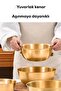 3-Piece Gold Stainless Steel Mixing and Salad Bowl Set - 7