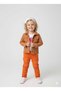 Girl's Orange Denim Jacket / Orange Denim Trousers / Printed T-Shirt 3-Piece Combination - Festive - Seasonal - 3