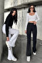 Pack of 2 Flared High Waist Comfortable K Ribbed Knit Leggings Pants