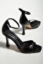 Women's Black Heeled Shoes - 3