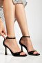 Women's Black Heeled Shoes - 2