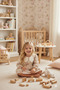 Baby Girl Floral Patterned Dress with Buttons - 2