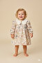Baby Girl Floral Patterned Dress with Buttons - 7