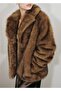Fur-Like Flap Coat - 8