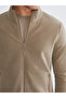 Lcwaikiki Classic Stand Collar Long Sleeve Fleece Men's Zippered Sweatshirt - 3