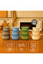 Microwave Compatible Storage Container Set with 12 Lids 4X600 4X1100 4X1800 ml
