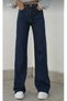 Rita Dark Blue Lycra Super High Waist Palazzo Loose Jean Trousers