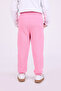 Winter Fleece-Lined 3-Thread Girls' Pink Sweatpants with Pockets - 7