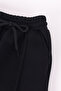 Winter Fleece-Lined 3-Thread Black Sweatpants with Pockets for Boys and Girls - 6