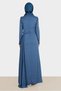 STONE EMBROIDERED SATIN GOWN 50234 - 3