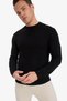 Standard Fit Crew Neck Knitwear Black Men's Sweater F1777Ax/Bk81 - 3