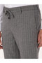 Gray Extra Slim Fit Striped Fabric Trousers 50278454-Vr024 - 5