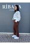 Narrow-leg pleated belt seasonal fabric women's trousers - 5