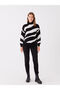 Half Turtleneck Patterned Long Sleeve Maternity Knitwear Sweater - 3
